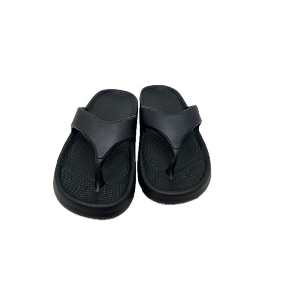 No Brand Flip-Flops Black Sandals Men's Size 11 - Picture 1 of 4